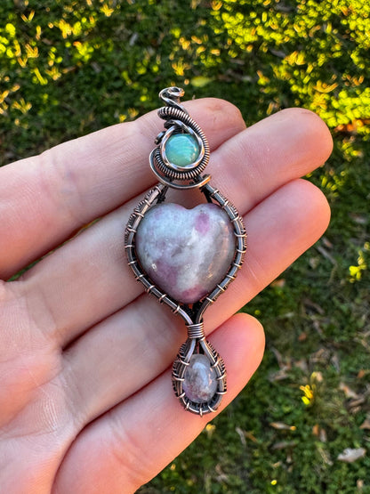 Pink Tourmaline, Moonstone & Ethiopian Opal