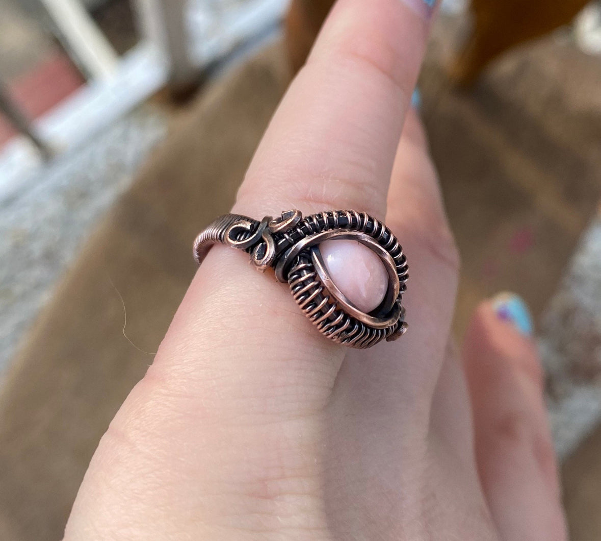 Pink Opal Ring (US size 5.5)