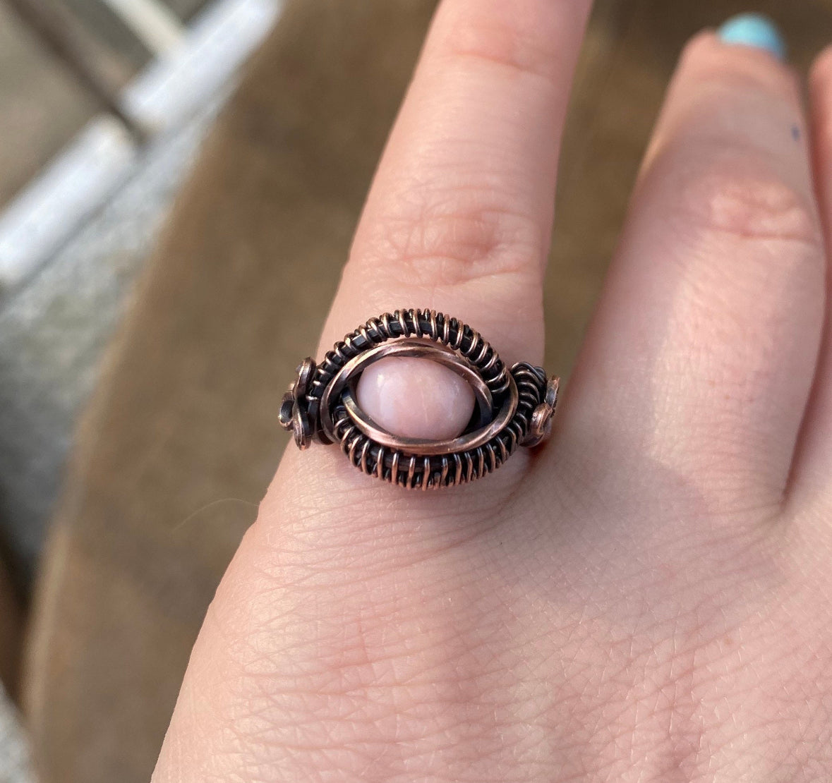 Pink Opal Ring (US size 5.5)
